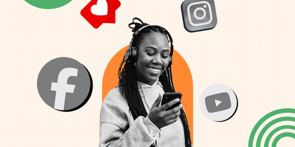 Beliebte social media netzwerke stylistisch dargestellt