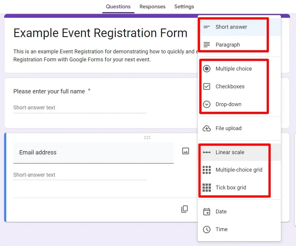 event registration software, best online registration tools, Google Forms