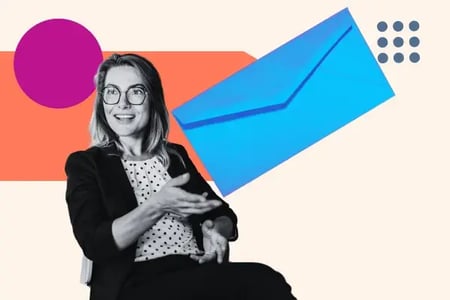 woman writes a thank you for your feedback note