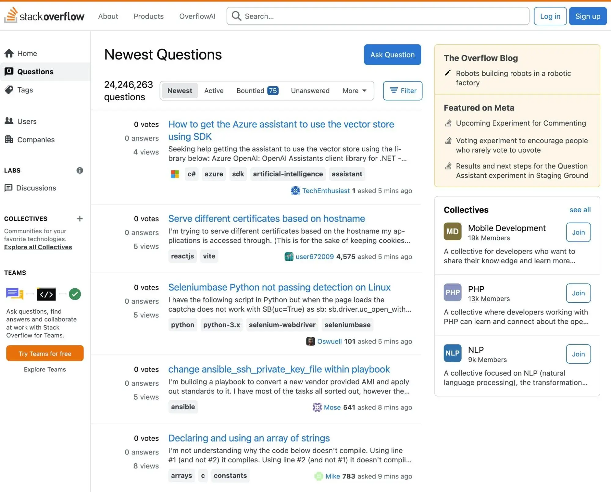 stack overflow is one of the most popular web development communities.